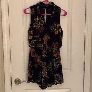 Fall floral romper